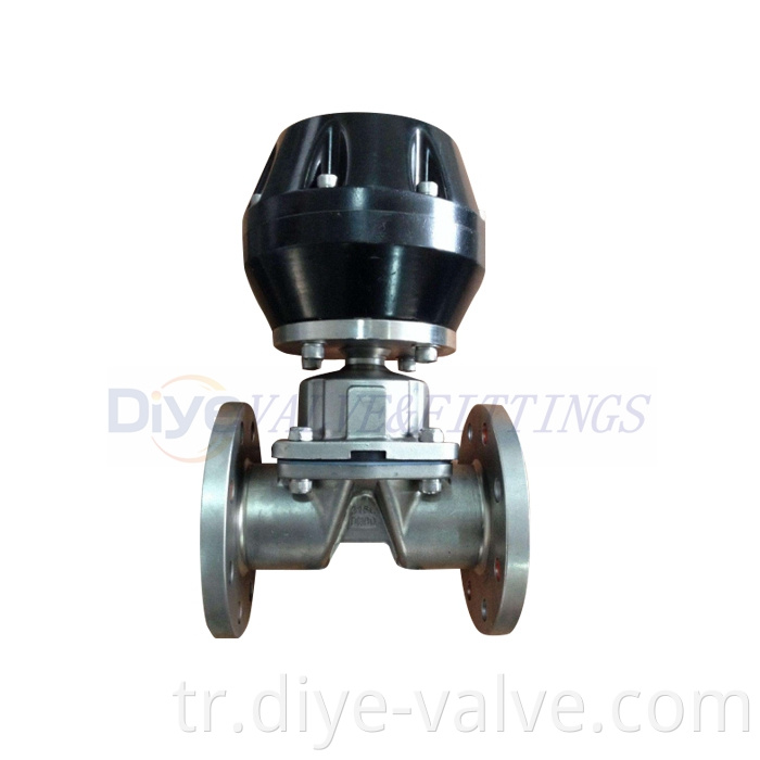 SS304-Manual-Flange-Diaphragm-Valve